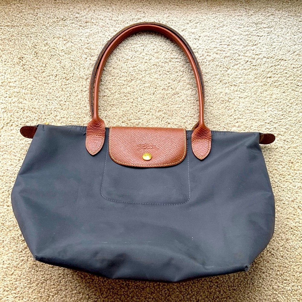 Longchamp Small Le Pliage Gunmetal color